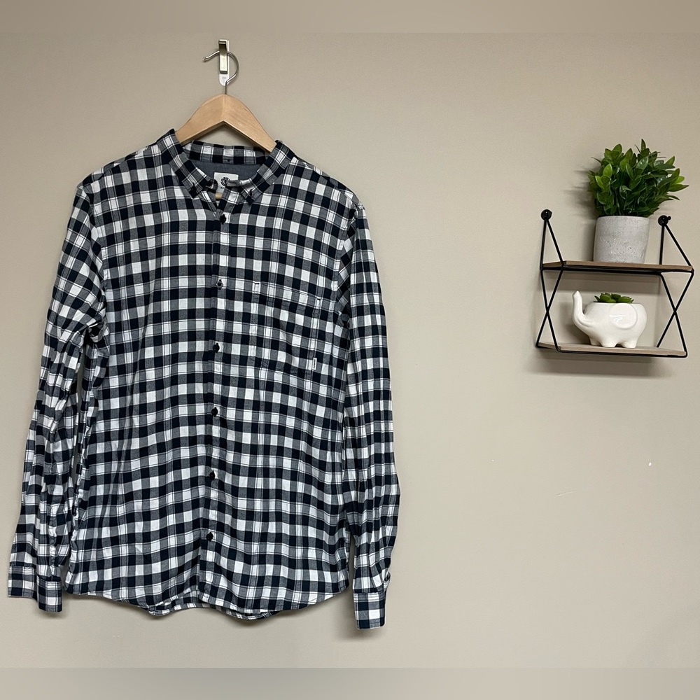 Element plaid shirt - White and navy - Large